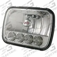 GROTE Headlight: Headlight, LED, Non-Heated, High Beam/Low Beam, Recessed Mount, Mounting Pad (MPN 90951-5). Key specifications — Heated: Non-Heated; Lighting Technology: LED; Beam Type: Low Beam; Electrical Connection: H4 Connector; Mount Type: Mounting Pad; Brand: GROTE; Mount Style: Recessed.