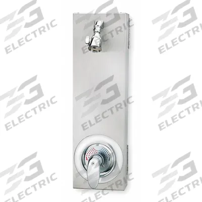 BRADLEY Shower Faucet Panel: S23, 22 3/4 in Overall Ht, 6 3/4 in Overall Wd - Shower Faucet Panels with Fixed Showerheads