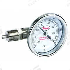 DWYER Dial Thermometer: 0°F to 250°F /-20°C to 120°C, ±2%Full Scale Accuracy, 6 in Stem Lg (MPN BTLS3605D). Key specifications — Accuracy: ±2 % Full Scale; Brand: DWYER.