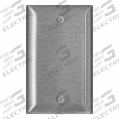 LEVITON Wall Plate: Blank, 1 Gang, Midsize Size (MPN SSJ13-C40). Key specifications — Brand: LEVITON; Material: Stainless Steel.