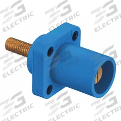 Single Pole Receptacle: Blue, Straight Taper Nose Mating, Threaded Stud Termination, 600V AC/600V DC (MPN HBLMRSCBL). Key specifications — Series: 16; Receptacle Gender: Male; Brand: HUBBELL.