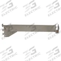 ECONOCO Rectangular Tubing Bracket: Single, 1 in Slot Spacing, 1/2 in Slot Lg, 1/8 in x 12 in x 3 in (MPN CR12-SC). Key specifications — Product Type: Rectangular Tubing Bracket; Color: Silver; For Display Type: Single Slotted Standards; Material: Steel; Duty Rating: Heavy Duty; Brand: ECONOCO; Finish: Satin-Chrome; Mounting Type: Hanging.