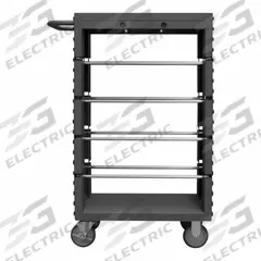APPROVED VENDOR Wire-Spool Dispensing Cart: 1,200 lb Load Capacity, Gray, 8 Spindles (MPN MWSR8-LP-95). Key specifications — Color: Gray; Brand: APPROVED VENDOR; Caster/Wheel Configuration: (2) Swivel with Brake.