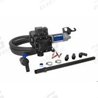 FILL-RITE Electric Drum Pump: Pump with Hose & Nozzle, 1/4 hp HP, 12 V DC, 13 gpm, Polypropylene, PP (MPN SS420B). Key specifications — Brand: FILL-RITE; Suction Tube Material: PP.
