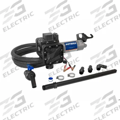 FILL-RITE Electric Drum Pump: Pump with Hose & Nozzle, 1/4 hp HP, 12 V DC, 13 gpm - Diaphragm Drum Pumps