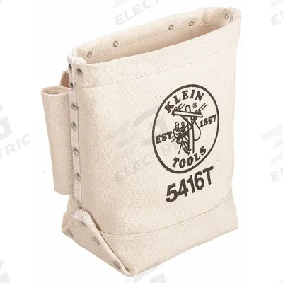 KLEIN TOOLS Tool Pouch: For 3 in Belt Wd - Max, 1 Pockets, Tan - Canvas Tool Pouches