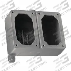 APPLETON ELECTRIC Mounting Body: 2 Gangs, Copper-Free Aluminum, 1 in Hub Size, Feed Through (MPN EFDC210A-NL-Q). Key specifications — Brand: APPLETON ELECTRIC; Hub Type: Feed Through.