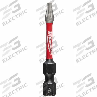 MILWAUKEE Power Bit: Power Bit, T15 Bit Size, Imperial, Torx Head, T15 Bit Industry Size - Impact Torx Bits