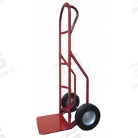 DAYTON General Purpose Hand Truck: 800 lb, Single-Loop Handle, Red, Steel, Pneumatic, 10 in Wheel (MPN 21U671). Key specifications — Brand: DAYTON; Color: Red.