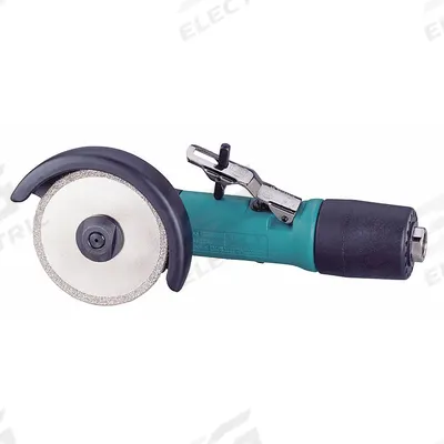 DYNABRADE Cut-Off Tool: 3 in Wheel Dia, 0.4 hp Horsepower, 12,000 RPM Max. Speed - Standard Reach Right-Angle Mount Air-Powered Cut-Off Tools