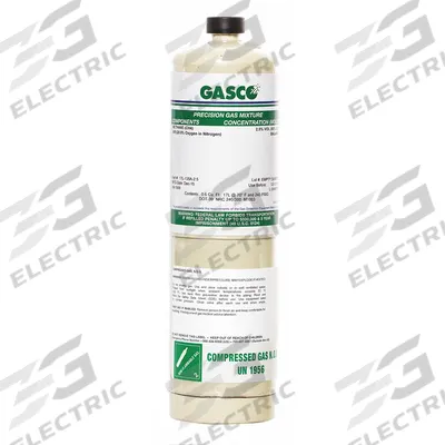GASCO Calibration Gas: Nitrogen, Disposable, +/-5% Accuracy, CO2/O2, Calibration Gas - Calibration Gases for Portable Gas Detectors