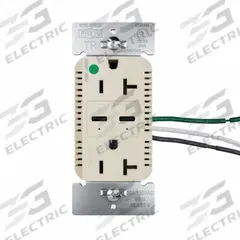 USB Receptacle: Duplex, 5-20R, 2 USB Ports, USB Type C, Ivory, 125V AC, 20 A (MPN TR20HUSBPD65I). Key specifications — Brand: LEGRAND.