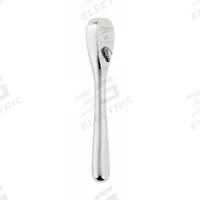 MILWAUKEE Hand Ratchet: Pear, Reversible, 5 in Overall Lg, Chrome, 4° Min Arc Swing, Non-Magnetic (MPN 48-22-9036). Key specifications — attr1205598: Reversible; attr1205605: Quick-Release Not Included; attr1205626: Chrome; attr1205607: Pear; attr1205624: MILWAUKEE.