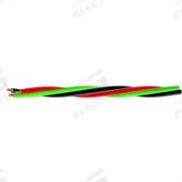 SOUTHWIRE Twisted Submersible Pump Cable: 600 V, 2 Conductors, 150 ft Lg, 12 AWG, Black/Red (MPN 55163504). Key specifications — Manufacturer Part Number: 55163504; Grounding Conductor Insulation Color: Green; Grounding Conductor Material: Copper; Grounding Conductor Size: 12 AWG; Standards: UL 83; Product Type: Twisted Submersible Pump Cable; Brand: SOUTHWIRE.