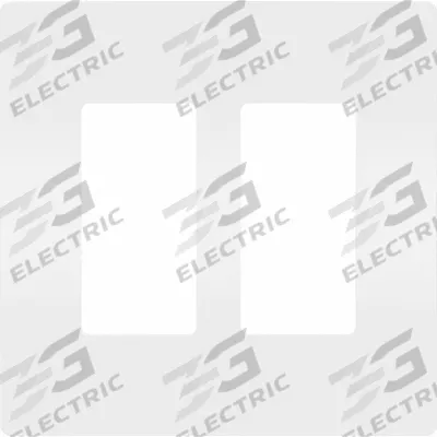 PASS & SEYMOUR Wall Plate: Decorator-Rocker, 2 Gang, White - General Purpose Wall Plates