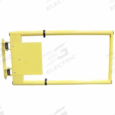 PS INDUSTRIES Pedestrian Safety Gate: Steel, For 21 in to 48 in Opening Wd, 24 in x 2 1/4 in - Width Adjustable Single-Door Metal