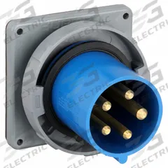 HUBBELL Pin and Sleeve Inlet: Blue, 120/208V AC, Three Phase, 60 A, 4 Pole, 5 Wire, IEC Grounding (MPN HBL560B9W). Key specifications — Brand: HUBBELL.