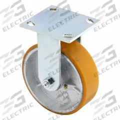 APPROVED VENDOR Plate Caster: Corrosion-Resistant/Debris-Resistant/Maint Free/Quiet-Roll, Rigid (MPN P25R-UY060KP-14-001). Key specifications — Wheel/Tread Color: Red; Brand: APPROVED VENDOR; Roll Up: Rigid.