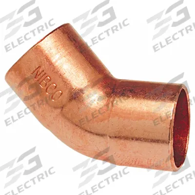NIBCO Sweat Fitting Elbow: 3/4 in CTS x 3/4 in CTS, Cup x FTG, Wrot Copper (MPN 9042901) - Wrot Copper Tube Fittings