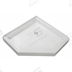 FIAT PRODUCTS Shower Base: Neo-Angle, Single Threshold, Molded Stone, 36 in Overall Lg (MPN 36WLC100). Key specifications — Material: Molded Stone; Drain Location: Corner; Features: Integral Drain; Brand: FIAT PRODUCTS.