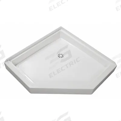 FIAT PRODUCTS Shower Base: Neo-Angle, Single Threshold, Molded Stone - Shower Bases