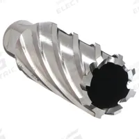 APPROVED VENDOR Annular Cutter: 1 3/8 in Cutter Dia, 2 in Max Cutting Dp, Bright, High Speed Steel (MPN 4THE8). Key specifications — attr253884: No; attr253885: Bright; attr253886: High Speed Steel; attr253887: Weldon Flat; attr253888: Fractional Inch; attr277149: APPROVED VENDOR.