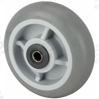 APPROVED VENDOR Caster Wheel: 6 in Wheel Dia., 2 in Wheel Wd, Rubber, 450 lb Load Rating - Nonmarking Rubber Tread on Plastic Core Wheels