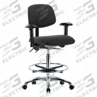 ESD Task Chair: Fabric, Arms Included, Ht Range 26 1/4 in to 36 in, 18 1/2 in Seat Wd, 17 in Seat Dp (MPN BR-ESD-FHBCH-CR-T1-A1-CF-EC-ESDBLK). Key specifications — Foot Support: Yes; Back Tilt Backward: 13.5°; Back Tilt Forward: 10.5°; Base Material: Aluminum; Brand: APPROVED VENDOR; Product Type: ESD Task Chair; ESD-Safe: ESD-Safe; Seat Tilt Backward: 3°.
