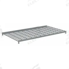 TENNSCO Shelf: 48 in x 24 in, 500 lb Load Capacity, Steel, 5 ga Decking, Gray, Shelf (MPN ZAESH-4824W). Key specifications — Decking Material: Steel; Includes: (2) Beams; Decking Finish: Zinc Plated; Shelf Configuration: Single Straight; Color: Gray; Frame Material: Steel; Brand: TENNSCO; Frame Finish: Zinc Plated.