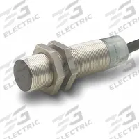 EATON Inductive Cylindrical Proximity Sensor: Built-in Connector, Shielded, 3 Wires, 4 - Pin M12, NO (MPN E57-18LE12-BD). Key specifications — Brand: EATON; AC Supply Voltage Rating: Not Rated; DC Supply Voltage Rating: 6-48V DC.