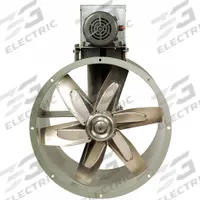 DAYTON Tubeaxial Fan: Flammable Vapor, 21 in Blade, 5,407 cfm @ 0.000 in SP, 208-230/460V AC, 1 hp (MPN 7AF64). Key specifications — Brand: DAYTON; Includes Drive Package: Yes; Spark Resistant Construction Type: B; Assembly: Unassembled; Nameplate Voltage: 208-230/460V AC; Mounting Orientation: Vertical; Hazardous Location Specification: Class I Group C; Class I Group D.