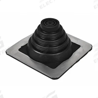 OATEY 4.5"H-W Plastic Roof Vent Pipe Boot: For Pitched Roof, Square Base, For 1 Pipes - Rectangular-Base Boots