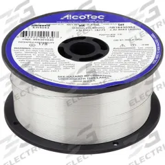 ALCOTEC MIG Welding Wire: Aluminum, ER4043, 0.03 in, 1 lb (MPN 404301030). Key specifications — Brand: ALCOTEC; Tensile Strength (As Welded): 34 ksi; Yield Strength (As Welded) (Merch): 28 ksi.
