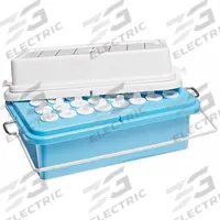 Cooler: 9 5/8 in Overall Lg, 4 1/8 in Overall Wd, 4 in Overall Ht, 2 mL Capacity, Polycarbonate (MPN 120075). Key specifications — Material: Polycarbonate; Product Type: Mini-Cooler; Brand: HEATHROW SCIENTIFIC.
