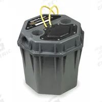 LIBERTY PUMPS Sink Drain Pump System: 5.5 gal, 1/2 hp, 208/230V AC, 46 gpm Flow Rate @ 10' of Head (MPN 405HV). Key specifications — Brand: LIBERTY PUMPS; Rated Voltage: 208/230V AC; Discharge Location: Top; Switch: Piggyback Tether Float.