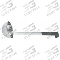 VOLLRATH Jacob's Pride Ladle: 8 oz Capacity, Stainless Steel, Black, NSF Certified, Unfinished (MPN 4980820). Key specifications — Manufacturer Part Number: 4980820; Color: Black; Material: Stainless Steel; NSF Certified: Yes; Product Type: Jacob's Pride Ladle; Brand: VOLLRATH.