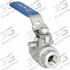 USA INDUSTRIALS Manual Two-Way Ball Valve: 1/4 in, 304 Stainless Steel, Straight Valve Body, RPTFE (MPN ZUSA-VLV-52). Key specifications — Brand: USA INDUSTRIALS; Handle: Locking Lever.