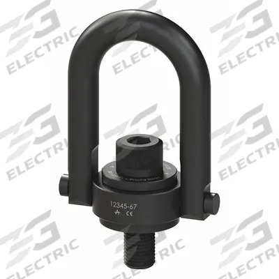 ADB HOIST RINGS Hoist Ring: Pivot/Swivel, Black Oxide-Coated Steel, 3/4"-10 - Pivot & Rotate Hoist Rings