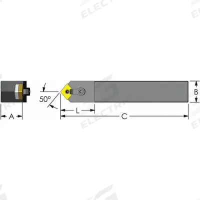 ULTRA-DEX USA Indexable Turning and Profiling Tool Holder: MCYNN 20-4D (MPN 974-000-117) - Indexable Turning & Profiling Toolholders