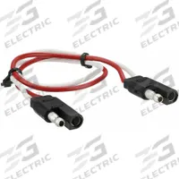 HOPKINS TOWING SOLUTIONS Flat Electric Connector: 2-Way, PVC, 16 ga Wire Gauge, 12V Accessories (MPN 47965)