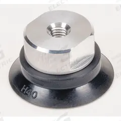 SMC Vacuum Pad Assembly: Flat, M8x1.25, 40 mm Pad Dia, NBR, Black, 50A, 23 mm Pad Ht (MPN ZPT40HN-B8). Key specifications — attr1019101: ZPT40HN-B8; attr1019103: SMC; attr1019107: 50A.