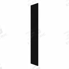 HADRIAN Pilaster: Solid Plastic HDPE, Plastic, Black, 80 1/2 in Ht, 12 in Wd, 1 in Thick (MPN X41012-211). Key specifications — Door Swing: Right Hand In/Left Hand Out; Brand: HADRIAN; Color: Black; Finish/Texture: Plastic.