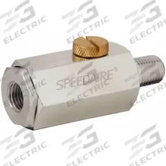 SPEEDAIRE In-Line Compressed Air Lubricator: 1/4 in FNPT x 1/4 in MNPT, 36 cfm, 200°F Max Op Temp (MPN 20Z884). Key specifications — attr112042: Aluminum; attr158753: SPEEDAIRE.