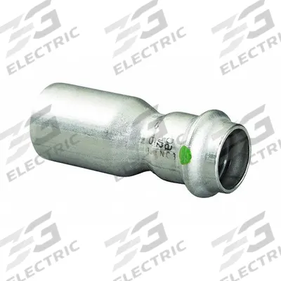 VIEGA PROPRESS Crimp Fitting: 2 in CTS x 1 in CTS Size, Straight, FTG x Press-fit - Potable Water Stainless Steel Press Tube Fittings