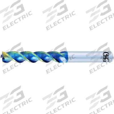 OSG A BRAND Square End Mill: Carbide, DLC Coated, 3 Flute, 1/8" Mill Dia - Carbide Square End Mills for Aluminum