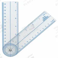 WESTCOTT Manual-Reading Miter Protractor: 0°to 180°, 1mm Graduations, 0.05mm Accuracy, Plastic (MPN GO-180). Key specifications — attr1182193: Plastic; attr1182194: 0.05mm; attr1182198: 1mm; attr1182218: WESTCOTT.