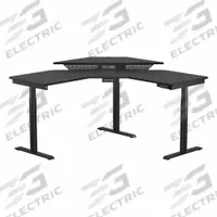 VERSADESK Standing Desk: Black, Wood, 60 in Overall Wd, 60 in Overall Dp, 45 1/2 in Max Desktop Ht (MPN VT1286060-01-01). Key specifications — attr989930: Black; attr989931: Laminate; attr989903: VERSADESK; attr989914: Black; attr989916: Wood.