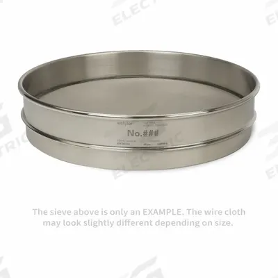 ADVANTECH Standard Stainless Steel Cloth Test Sieve: Stainless Steel, 12 in Outside Dia - Standard Stainless Steel Cloth Test Sieves