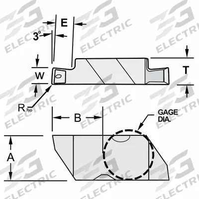 ULTRA-DEX USA Parting and Grooving Insert: NG-3R W.062 (MPN 913-000-318) - Machining