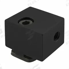 Panel Mount Block: For Std Panel, Anodized, Black, Aluminum, Inch, 80/20 15 Series (MPN 2425-BLACK). Key specifications — Brand: 80/20; Includes Fasteners: Yes; Finish: Anodized; Material: Aluminum; Product Type: Panel Mount Block; Compatible Series: 15 Series.